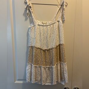 Altar’d State size small floral tiered dress with tie straps